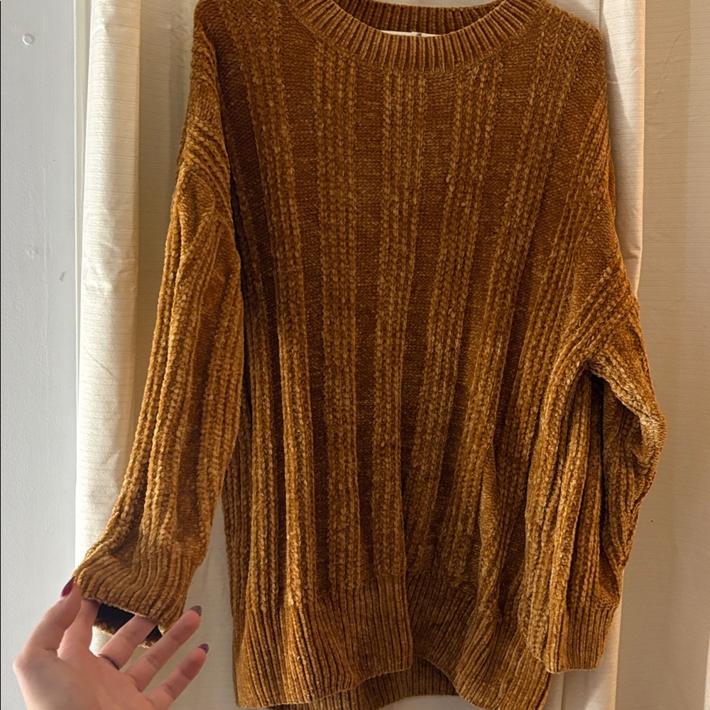 Zenana Outfitters Textured Tan Sweater